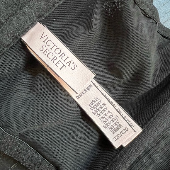 Victoria Secret Black Lace "Dream Angel" Corset Bra - 32C - Picture 3 of 4